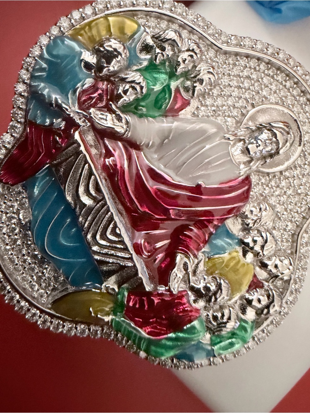 The official last supper pendant MOISSANITE 925 solid Sterling SILVER - Picture 14 of 15
